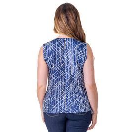 Womens 24/7 Comfort Apparel Abstract Sleeveless Blouse