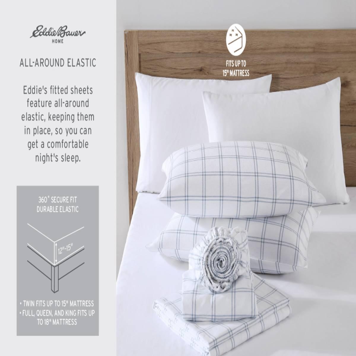 Eddie Bauer Solid Cotton Flannel Sheet Set