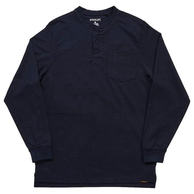 Mens Stanley® Long Sleeve Pocket Henley Tee