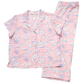 Womens Jessica Simpson Short Sleeve Toile Capris Pajama Set