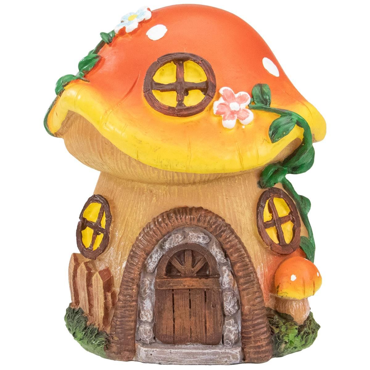 Northlight Seasonal 6.25in. Mushroom House Outdoor Garden Statue