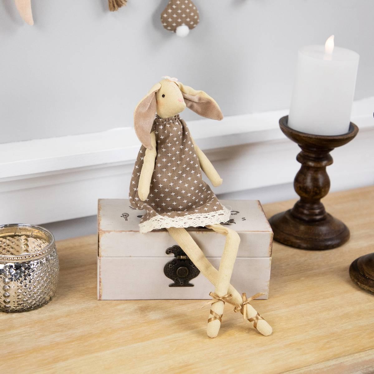 Northlight Seasonal Sitting Ballerina Girl Bunny Easter Figurine