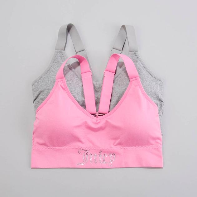 Juniors Juicy Couture 2pk. Bralette w/Rhinestones JC6974-2PKE