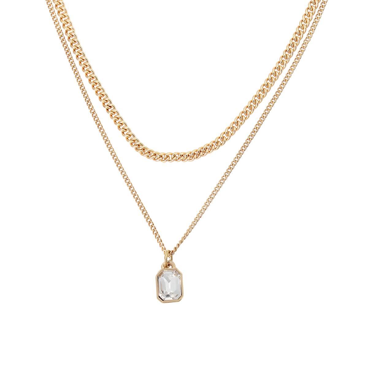 Steve Madden Stone Layered Necklace