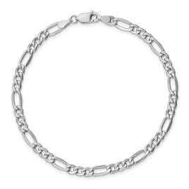 Gold Classics™ 4.4mm. 14k White Semi Solid Figaro Necklace