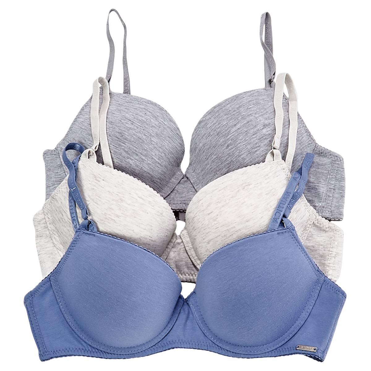 Womens Nautica 3Pk T-Shirt Bra - NT2935-3PKAU