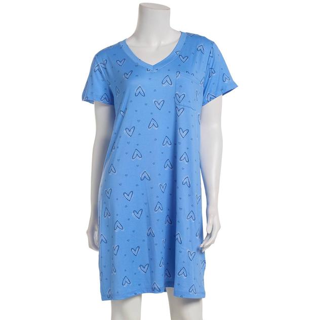 Womens Emily & Jane Short Sleeve Heart Nightshirt
