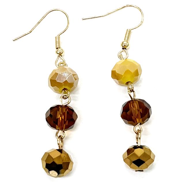 Ashley Cooper™ Triple Topaz Beaded Dangle Earrings