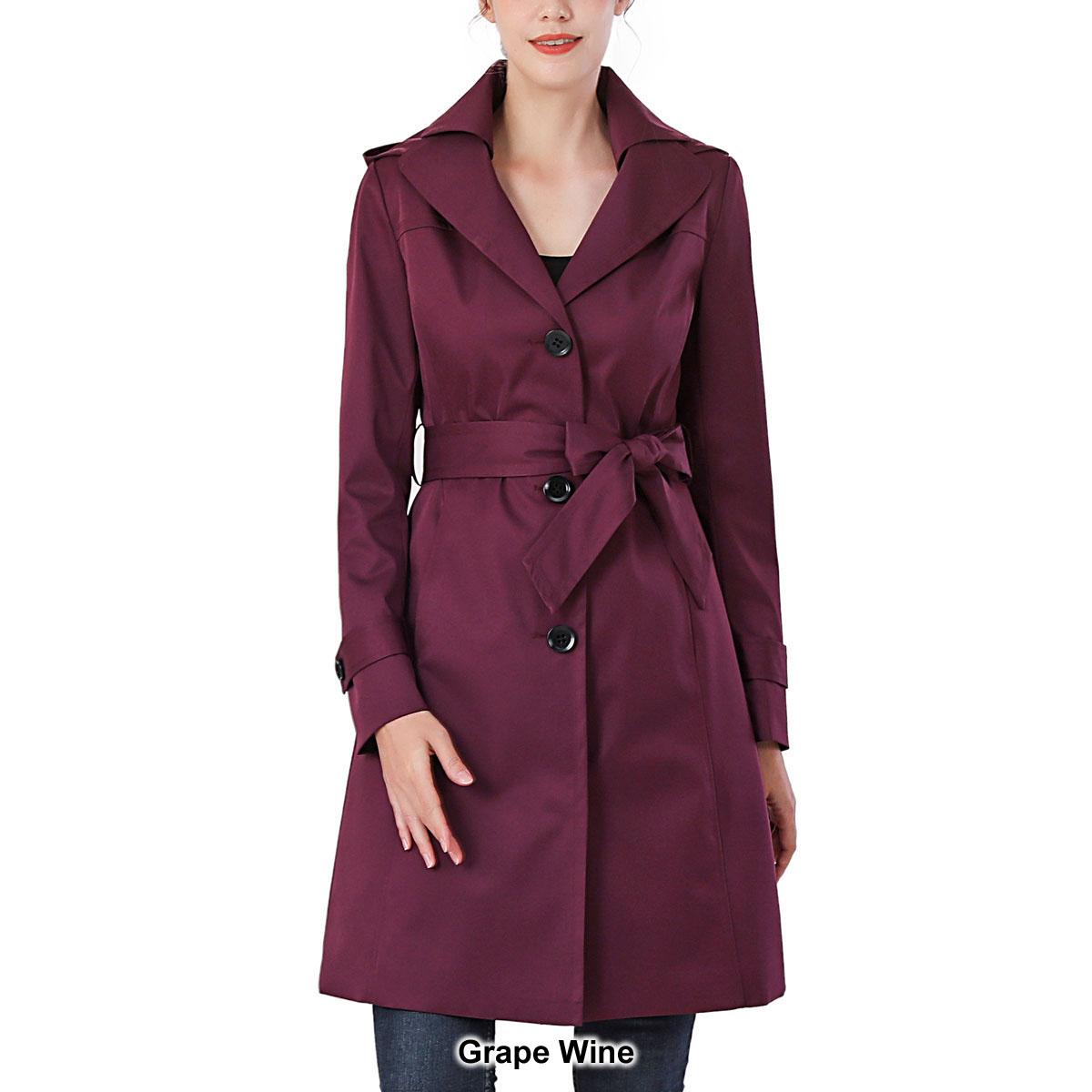 Womens BGSD Waterproof Belted Trench Coat