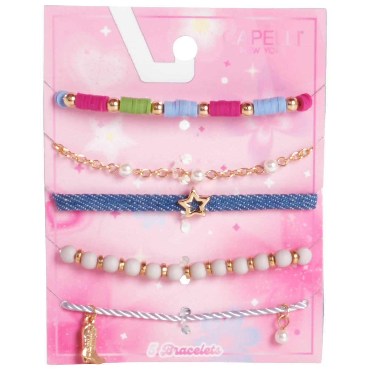 Girls Capelli(R) New York 5pc. Western Charm Bracelet