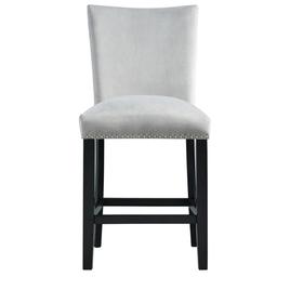 Elements Francesca Grey Velvet Counter Height Chair Set