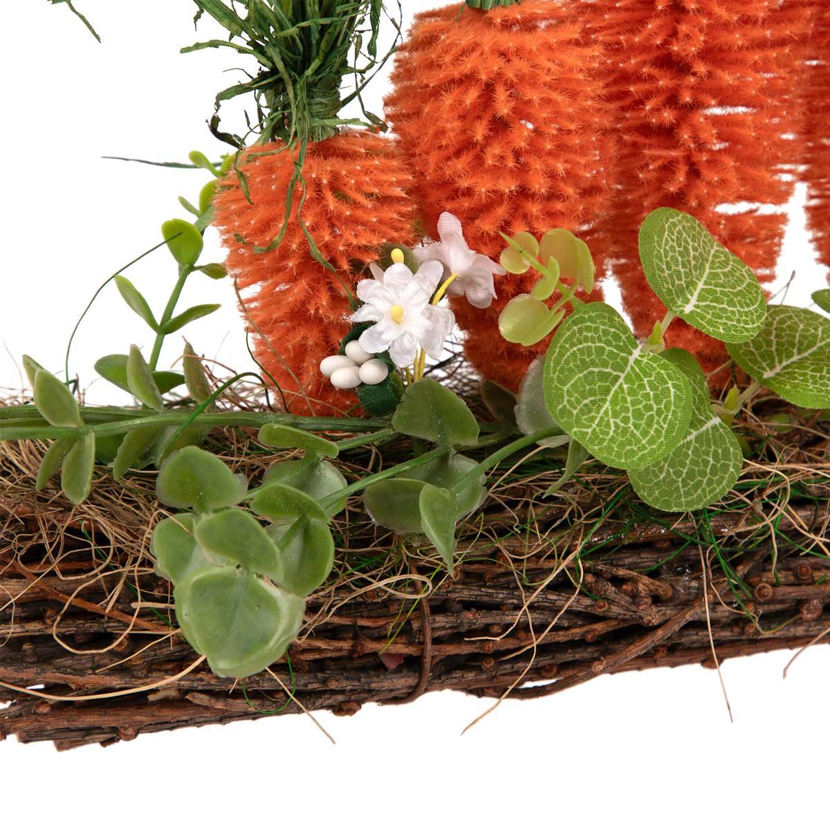 Northlight Seasonal Standing Carrots on Log Easter Décor