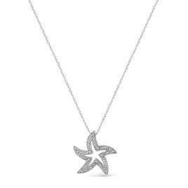 Haus of Brilliance Diamond Accent Starfish Pendant Necklace