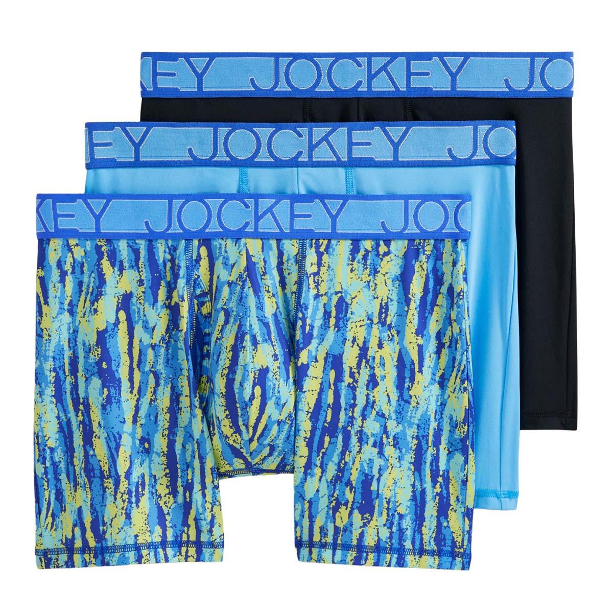 Mens Jockey® 3pk .Active Micro Boxer Briefs - Blue