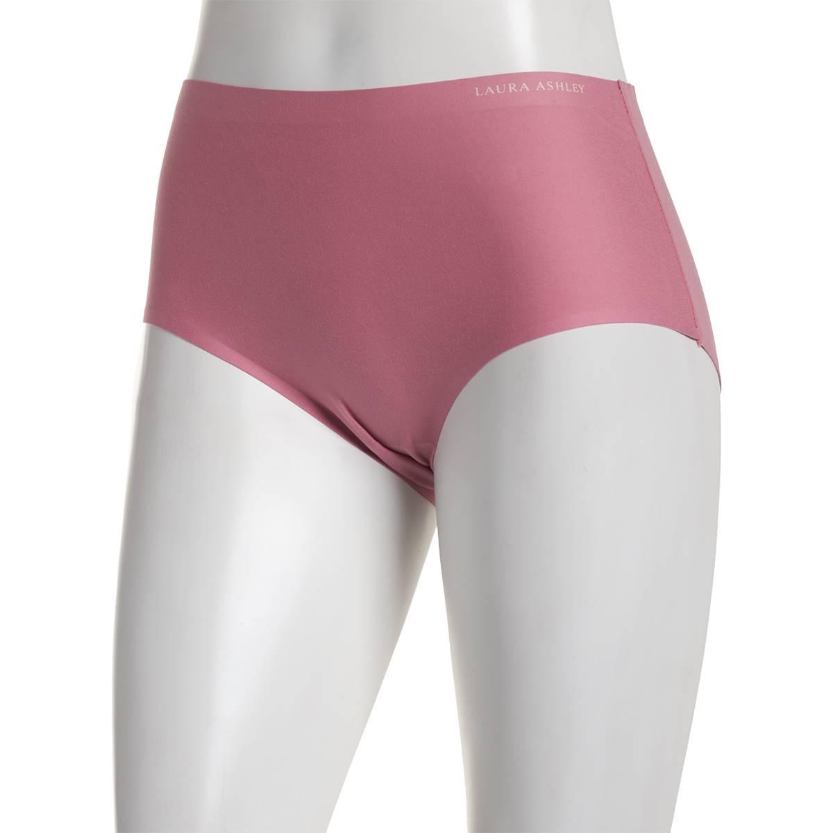 Womens Laura Ashley(R) Brushed Micro Laser Brief Panties LS4063EZ