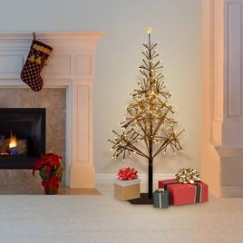 Alpine 5ft. Warm White LED Festive Christmas Tree