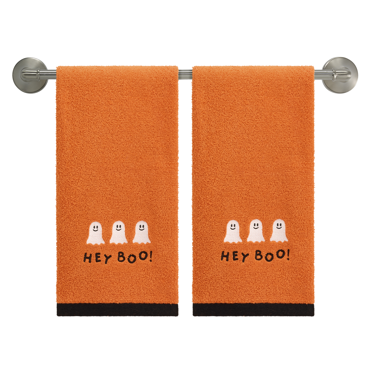 Avanti Hey Boo Halloween 2pk. Embroidered Hand Towels