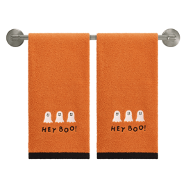 Avanti Hey Boo Halloween 2pk. Embroidered Hand Towels