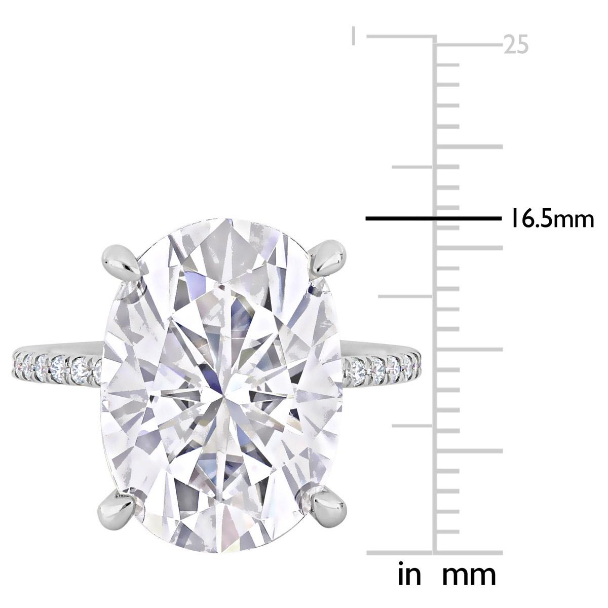 Gemstone Classics™ 10kt. White Gold Moissanite Engagement Ring