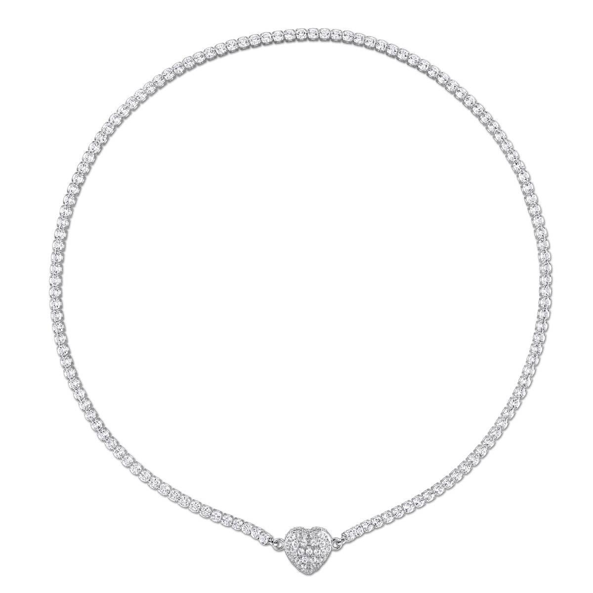 Sophia B 17 1/2ctw. Created White Sapphire Collar Necklace