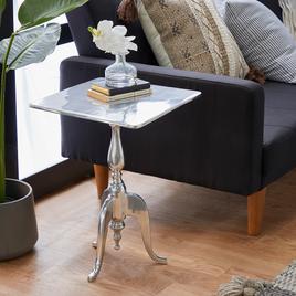9th & Pike® Silver Aluminum Tapered Accent Table