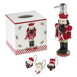 Avanti Peppermint Nutcracker Shower Hooks
