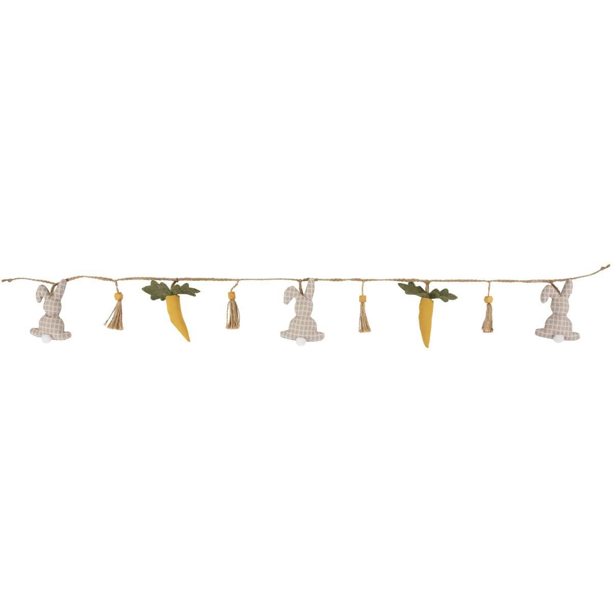Northlight Seasonal Plush Rabbit & Carrot Twine Easter Garland