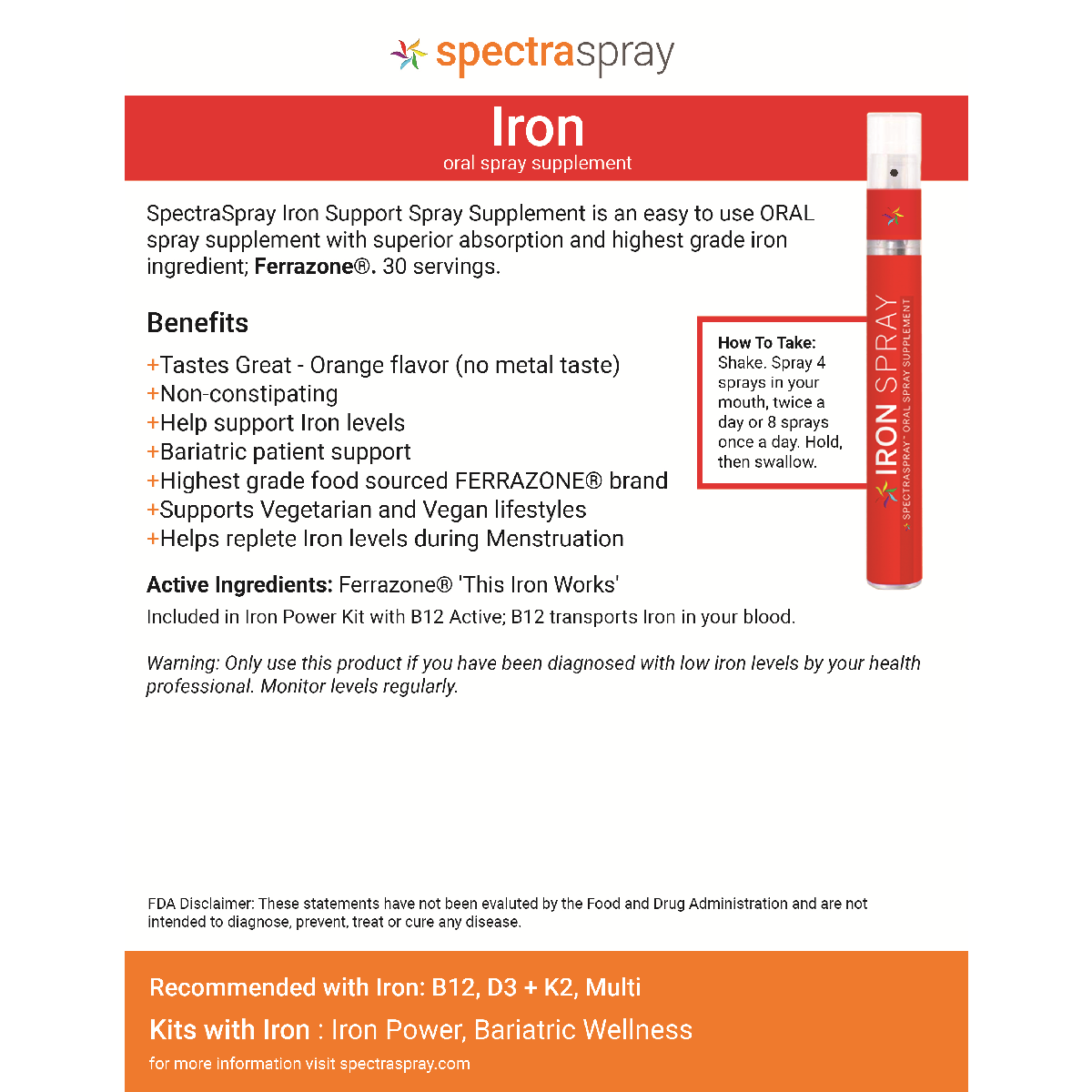 Spectraspray® Iron Mineral Oral Spray