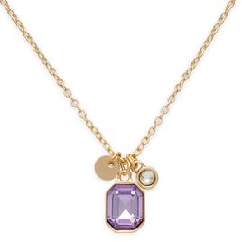 June Birthstone Crystal Charm Pendant Necklace