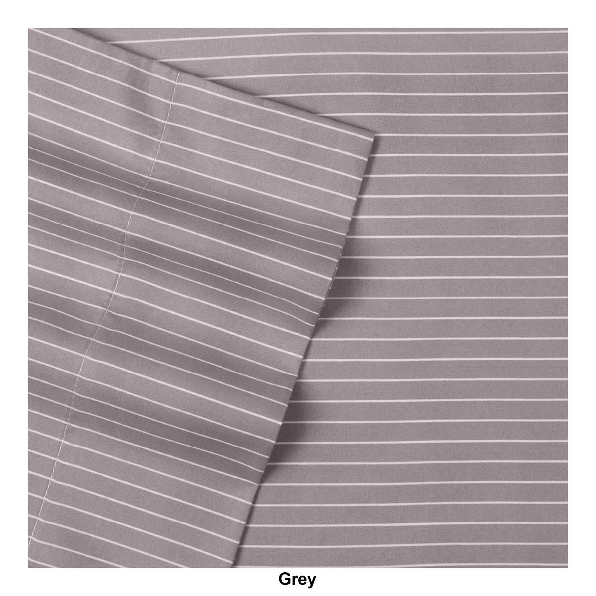 Sweet Home Collection 6pc. Pinstripe Brushed Microfiber Sheet Set