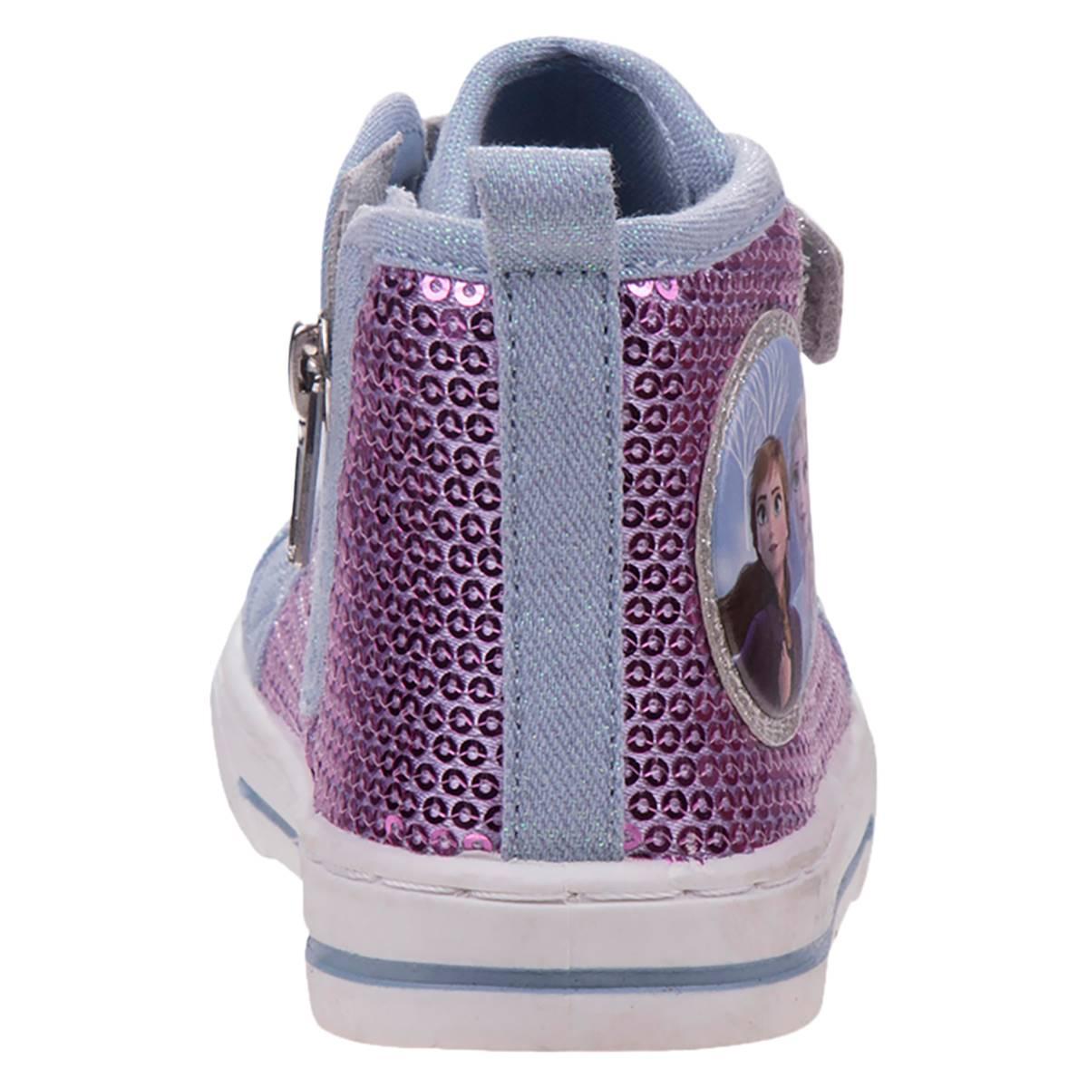 Little Girls Disney Frozen Elsa and Anna Canvas Fashion Sneakers