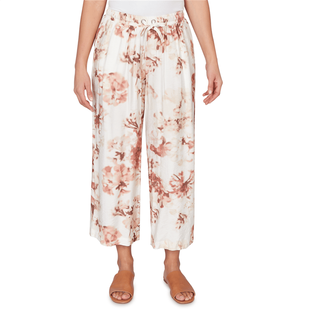 Petite Skye’s the Limit Blooming Pastels Floral Wide Leg Pants