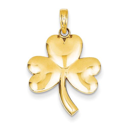 Gold Classics(tm) 14kt. Rounded Shamrock Pendant