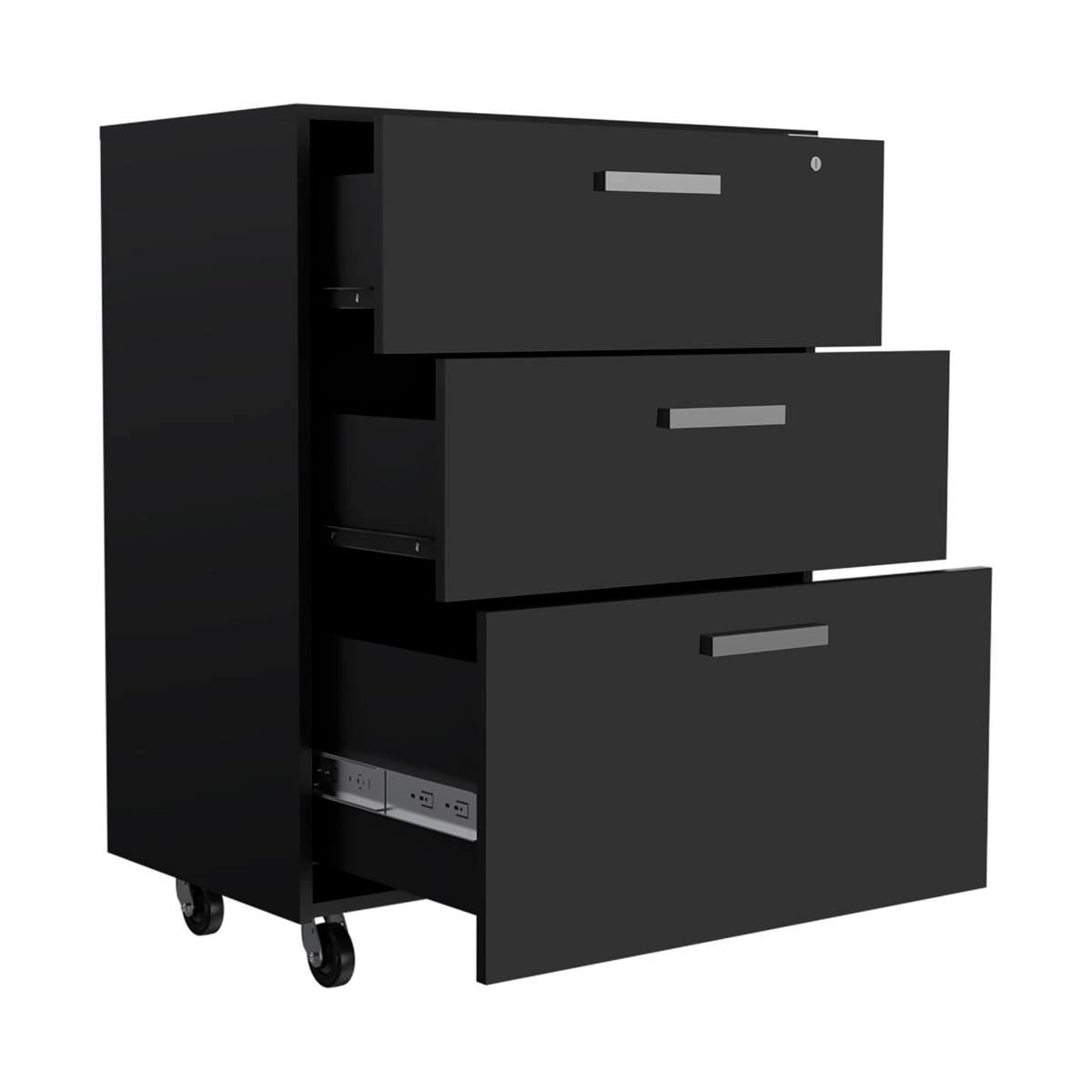 FM FURNITURE Penny 3 Drawer Storage Cabinet