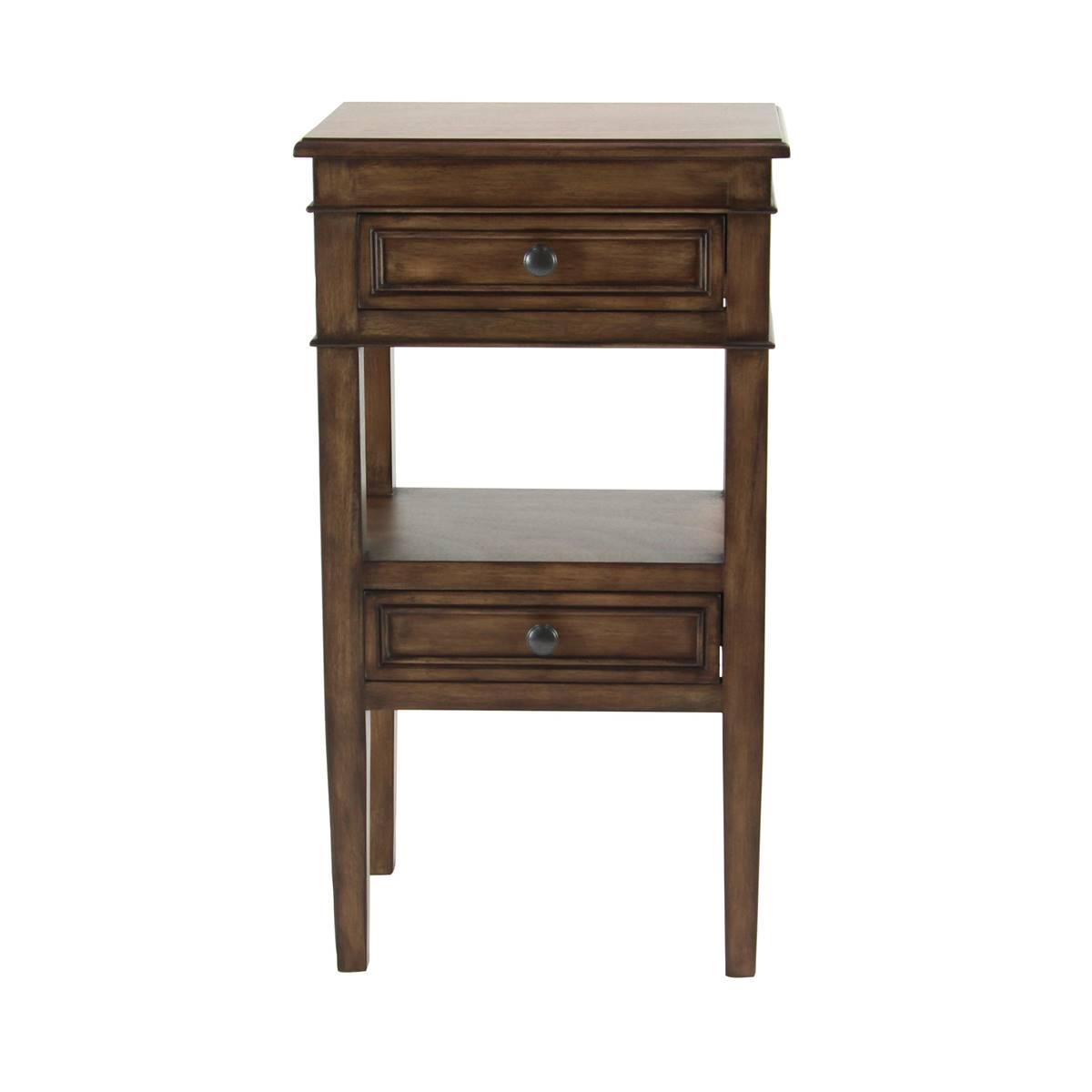 9th & Pike® Brown Pine Traditional Accent Table