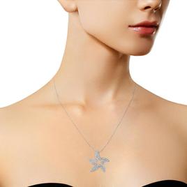 Haus of Brilliance Diamond Accent Starfish Pendant Necklace