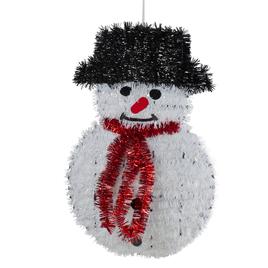 Northlight Seasonal 19in. Tinsel Snowman Christmas Window Decor