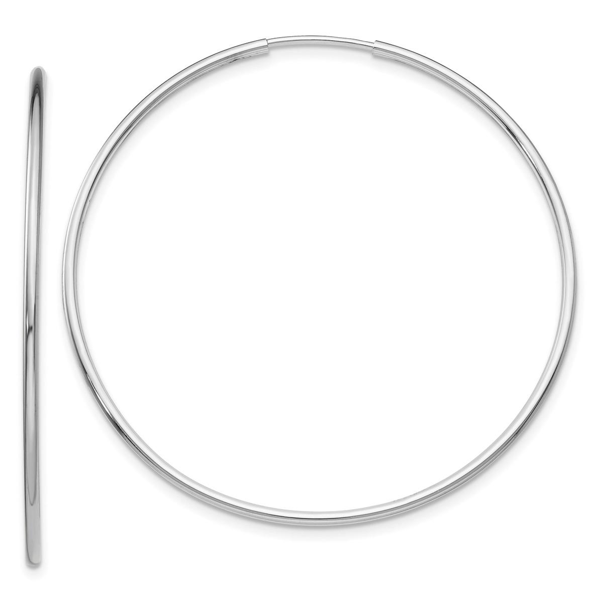 Gold Classics(tm) 14kt. 44mm White Gold Endless Hoop Earrings