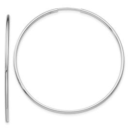 Gold Classics(tm) 14kt. 44mm White Gold Endless Hoop Earrings