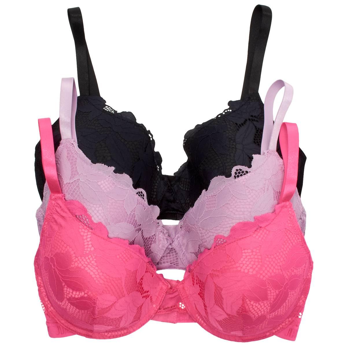 Juniors Plus Juicy Couture 3pk. Lace Bra w/Logo Band JC3972-3PKJ