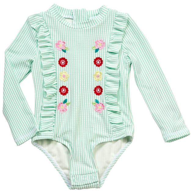 Baby Girl (12-24M) Nicole Miller Rashguard One Piece Swimsuit