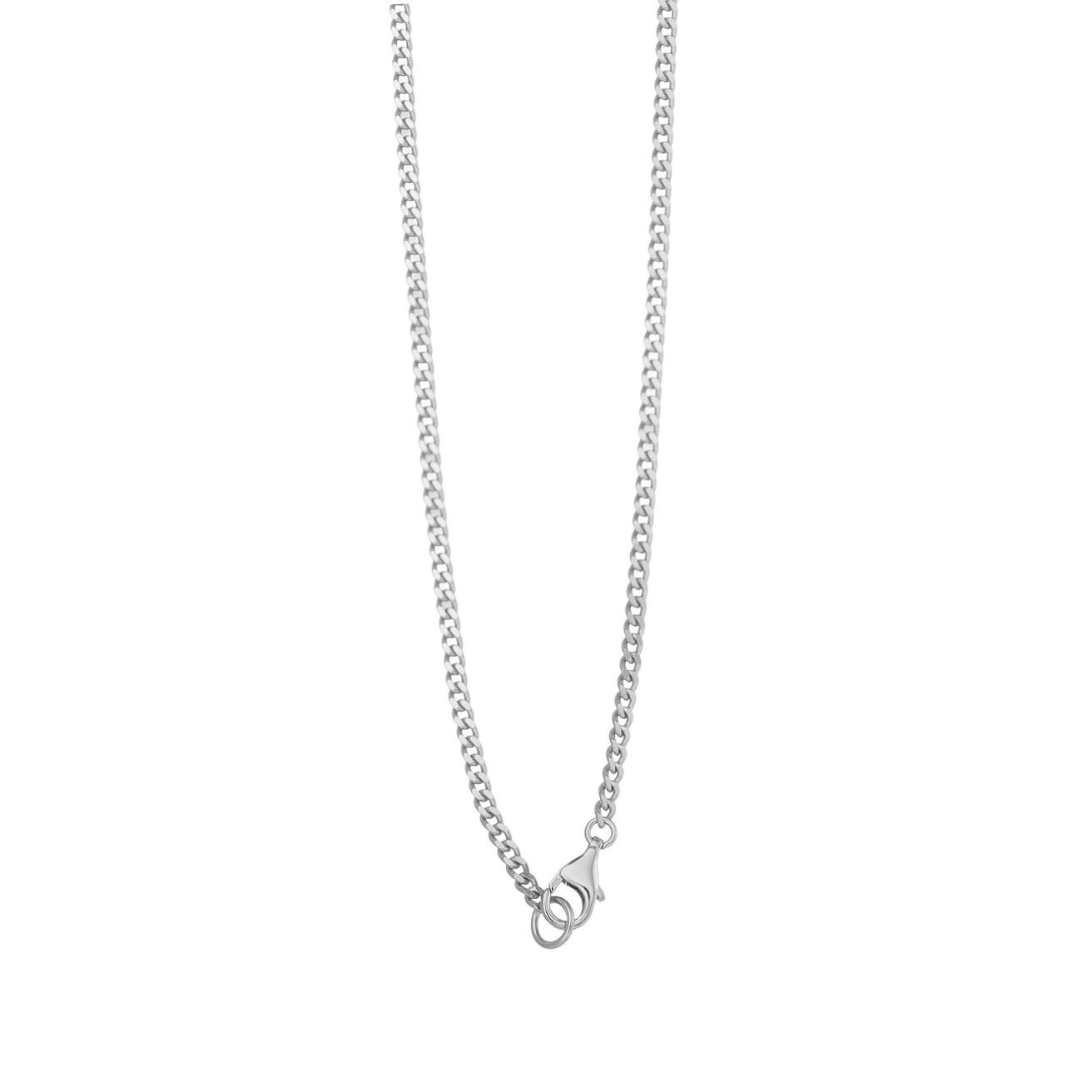 Splendere Rhodium Plated Sterling Silver CZ Open Heart Necklace