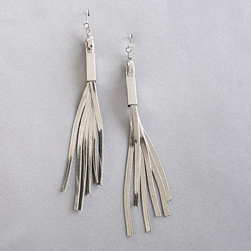 Guess Silver-Tone Fishhook Drop Earrings
