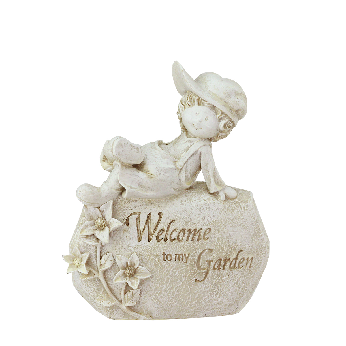 Northlight 7.5in. Welcome to My Garden Garden Statue