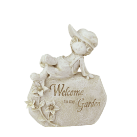 Northlight 7.5in. Welcome to My Garden Garden Statue