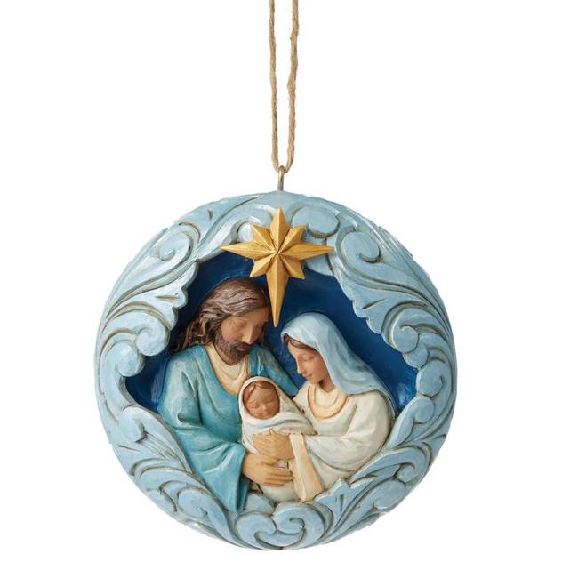 Jim Shore Blue & Gold Holy Family