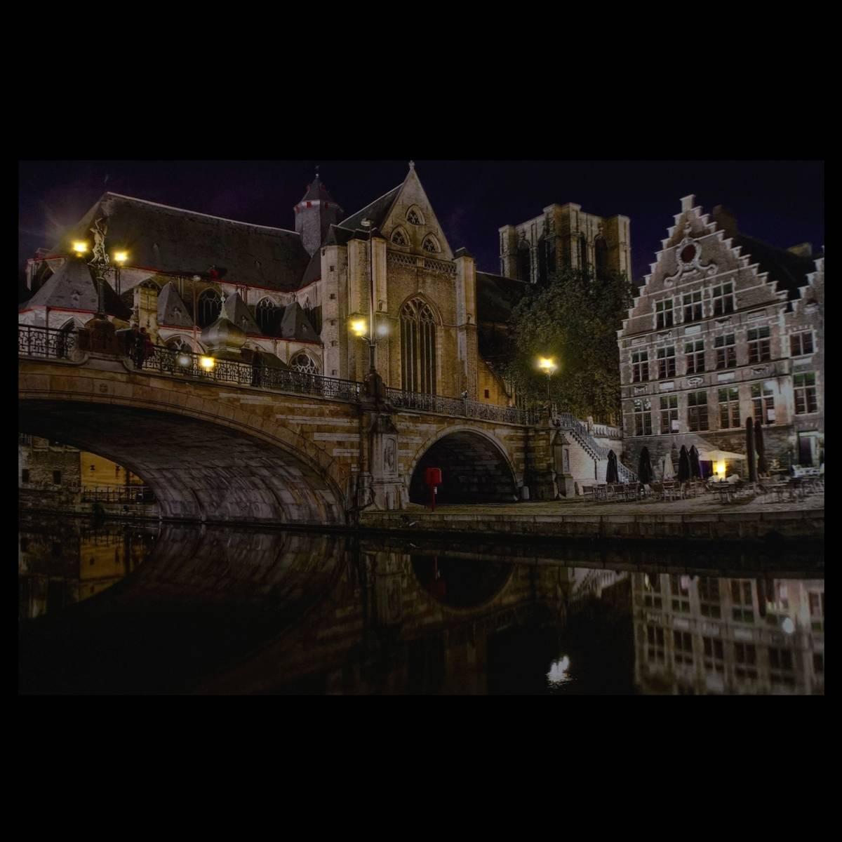 Northlight Seasonal LED St. Michael''s Bridge & Church Canvas Art