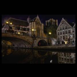 Northlight Seasonal LED St. Michael''s Bridge & Church Canvas Art
