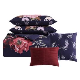 Bebejan® Deep Purple Garden Cotton 5pc. Reversible Comforter Set