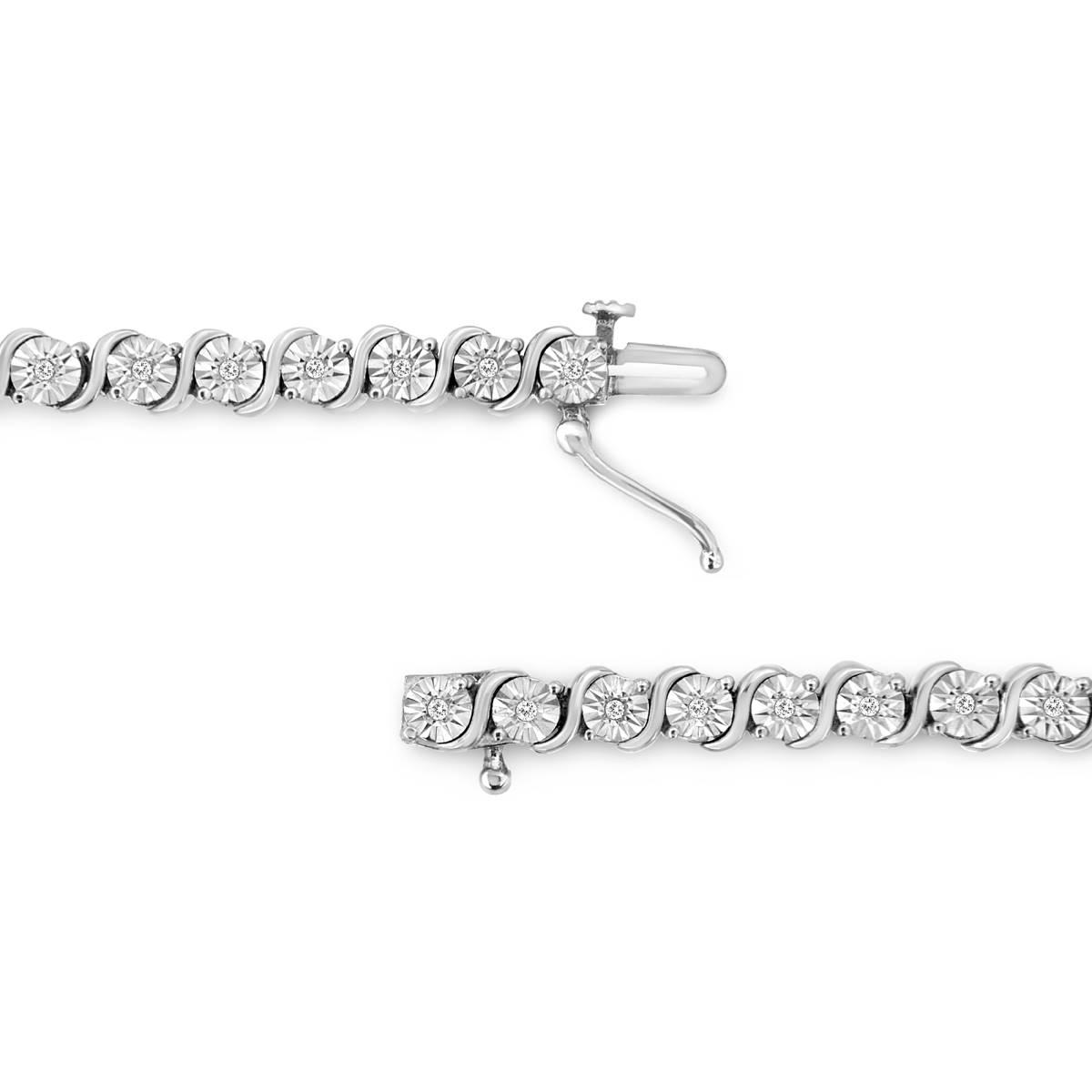 Haus of Brilliance Sterling Silver 1/4ctw. Tennis Bracelet